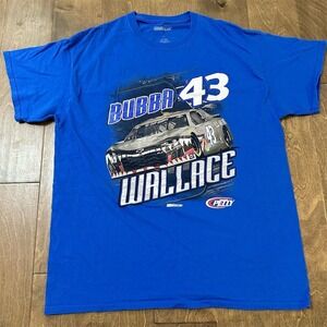 Bubba Wallace #43 NASCAR Men's Blue‎ Graphic T-Shirt Size L